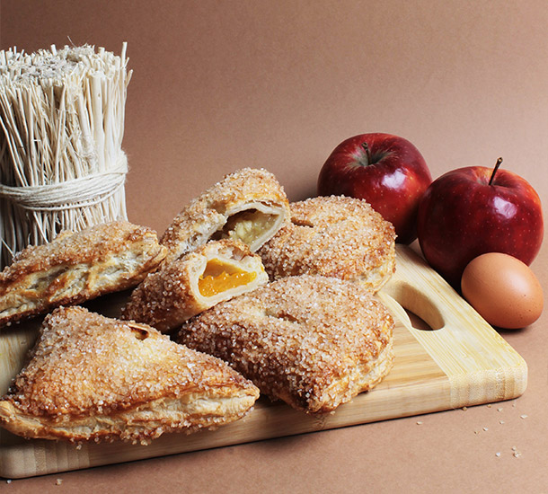 Assortiment de produits de Panistar, fournisseur de viennoiseries, galettes, pains, snacks et pâtes feuilletées crus et surgelés.